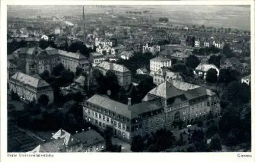 Ak Gießen an der Lahn Hessen, Gesamtansicht, Fliegeraufnahme, Universität