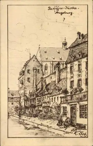 Ak Augsburg in Schwaben, Kirche