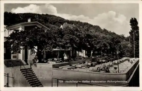 Ak Heidelberg am Neckar, Kaffee-Restauration Philosophenhöhe