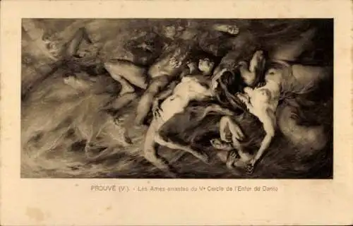 Künstler Ak Prouve, The Wandering Souls of Danto's V Circle of Hell