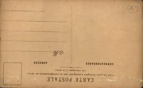 Ak Französischer Soldat zu Pferde, Französische Fahne