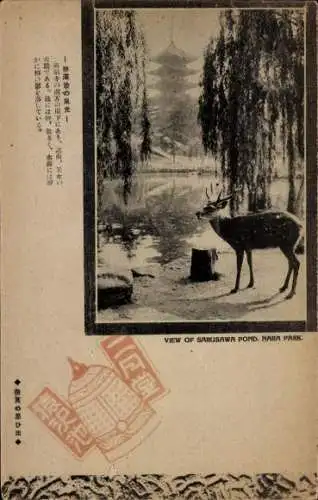 Ak Nara Präfektur Nara Japan, Sarusawa-Teich, Nara-Park