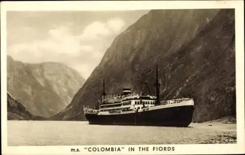 Ak Dampfer MS Colombia, Royal Netherlands Steamship Co.