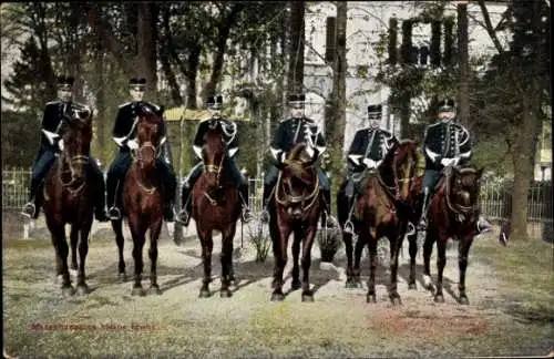 Ak Niederländische Soldaten in Uniformen, Pferde