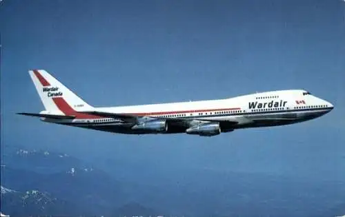 Ak Passagierflugzeug Wardair Canada, Boeing 747, 1975