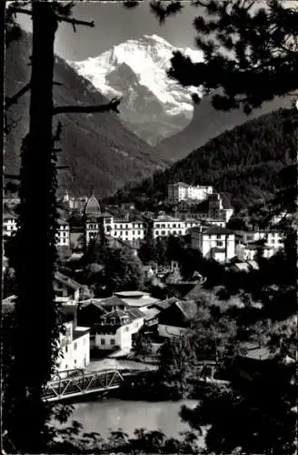 Ak Interlaken Kanton Bern Schweiz, Teilansicht, Jungfrau