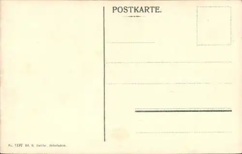 Ak Interlaken Kanton Bern Schweiz, Teilansicht, Jungfrau