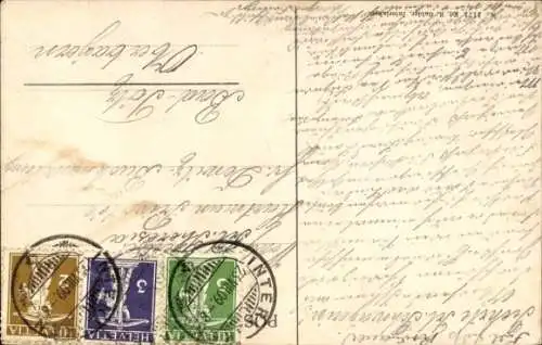 Ak Interlaken Kanton Bern Schweiz, Teilansicht, Jungfrau