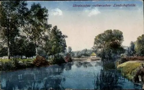 Ak Ukraine, ruthenisches Landschaftsbild