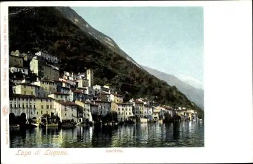 Ak Gandria Lago di Lugano Tessin Schweiz, Teilansicht