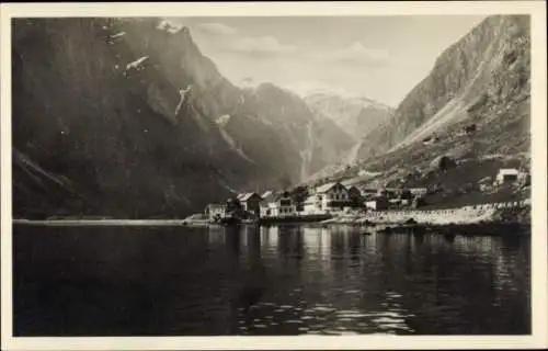 Ak Gudvangen Norwegen, Teilansicht