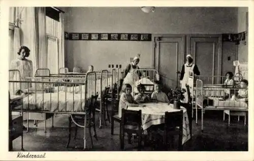 Ak Leiden Südholland Niederlande, Annaklinik, Kinderzimmer, Betten