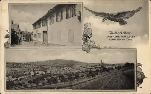 Ak Waldböckelheim an der Nahe, Gasthaus zum Adler, Panorama