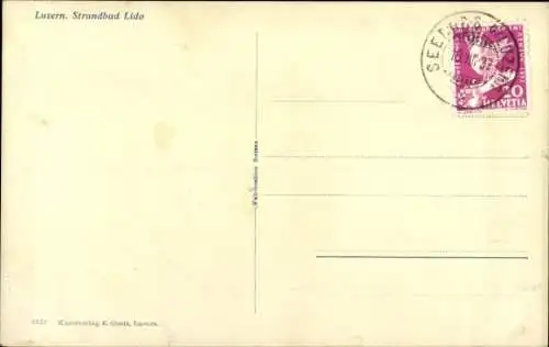 Ak Kanton Luzern Schweiz, Strandbad Lido