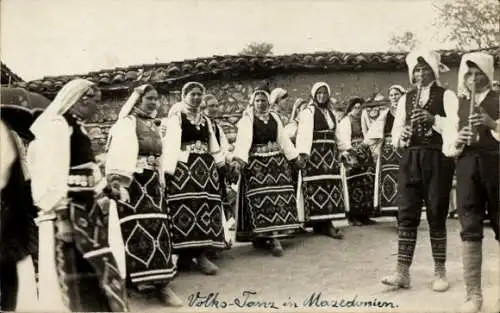 Foto Ak Mazedonien, Volkstanz
