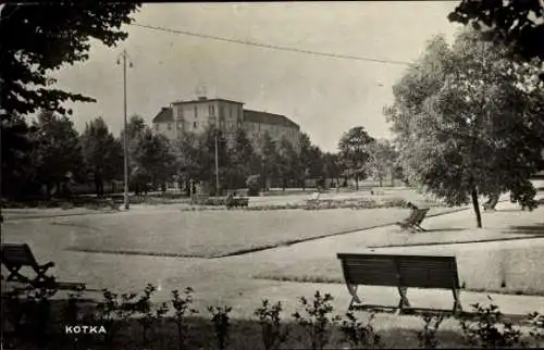 Ak Kotka Finnland, Parkanlage