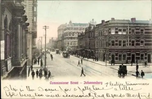 Ak Johannesburg Südafrika, Commissioner Street