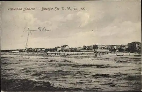 Ak Ostseebad Ahlbeck Heringsdorf auf Usedom, Bewegte See