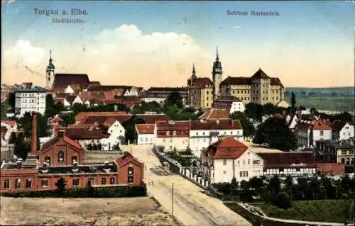 Ak Torgau an der Elbe, Schloss Hartenfels, Stadtkirche