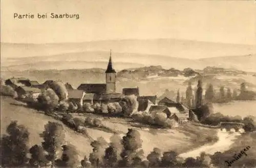 Ak Sarrebourg Saarburg Lothringen Moselle, Gesamtansicht