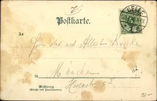 Künstler Ak Landstreicher zieht an einer Zigarre, Schnorrer