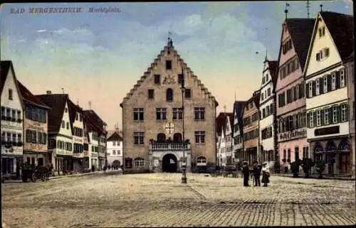 Ak Bad Mergentheim in Tauberfranken, Marktplatz