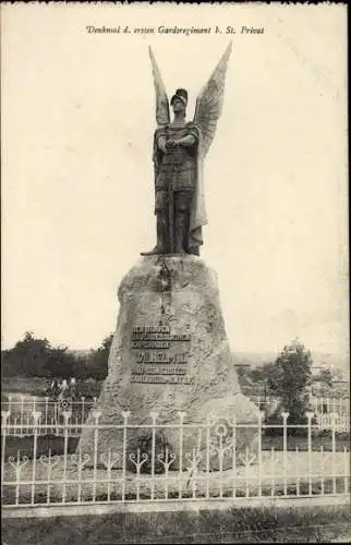 Ak Saint Privat la Montagne Sankt Privat Moselle, Denkmal des ersten Garderegiment