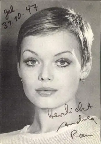 Ak Schauspielerin Andrea Rau, Portrait, Autogramm