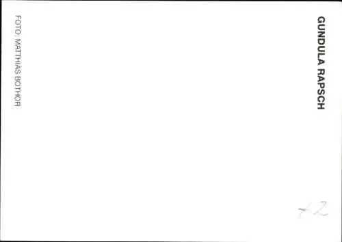 Ak Schauspielerin Gundula Rapsch, Portrait, Autogramm