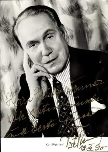 Ak Schauspieler Kurt Reimann, Portrait, Autogramm