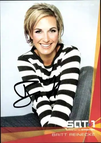 Ak Schauspielerin Britt Reinecke, Portrait, Autogramm