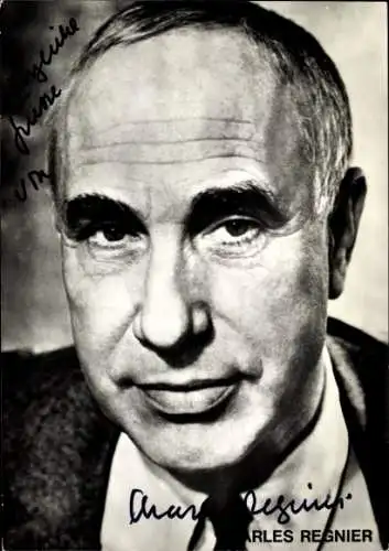 Ak Schauspieler Charles Regnier, Portrait, Autogramm