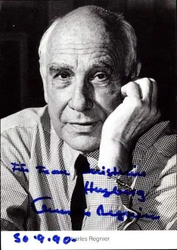 Ak Schauspieler Charles Regnier, Portrait, Autogramm