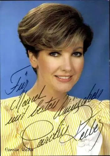 Ak Schauspielerin Carolin Reiber, Portrait, Autogramm
