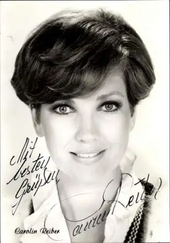 Ak Schauspielerin Carolin Reiber, Portrait, Autogramm