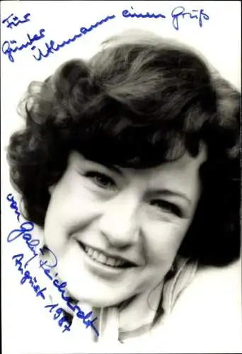 Ak Schauspielerin Gaby Reichardt, Portrait, Autogramm