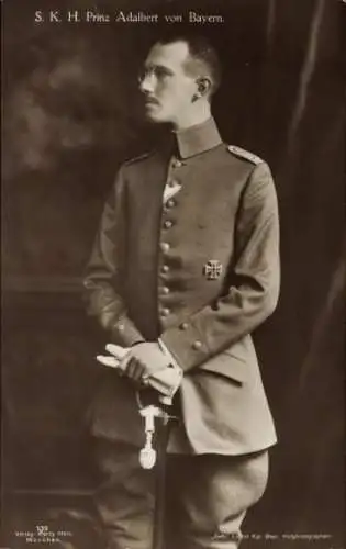 Ak S.K.H. Prinz Adalbert von Bayern, Uniform, Percy Hein 135