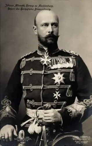 Ak Johann Albrecht, Herzog zu Mecklenburg, Regent des Herzogtums Braunschweig