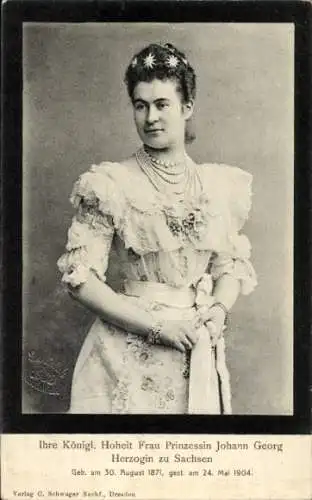 Ak Frau Prinzessin Johann Georg, Herzogin zu Sachsen
