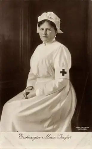 Ak Maria Josepha von Sachsen, Erzherzogin von Österreich, als Krankenschwester