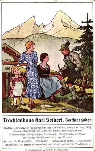 Ak Berchtesgaden in Oberbayern, Reklame, Trachtenhaus Karl Seiberl