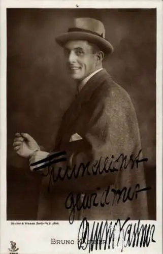 Ak Schauspieler Bruno Kastner, Portrait, Autogramm