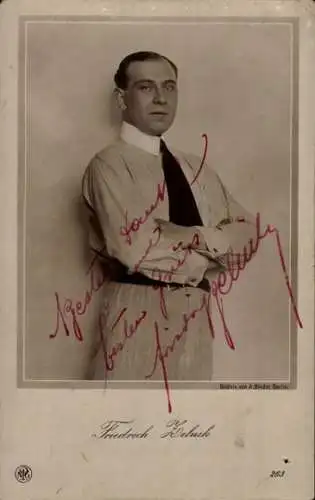 Ak Schauspieler Friedrich Zelnik, Portrait, Autogramm