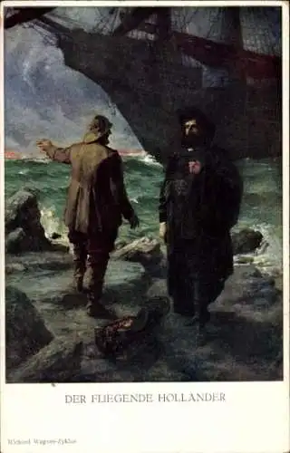 Künstler Ak Richard Wagner Zyklus, Der Fliegende Holländer