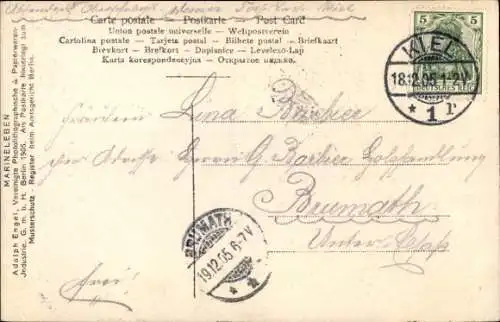 Ak Deutsches Kriegsschiff, Kohlenübernahme an Bord, Kaiserliche Marine