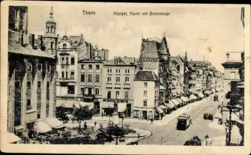 Ak Toruń Thorn Westpreußen, Altstädtischer Markt, Breitestraße