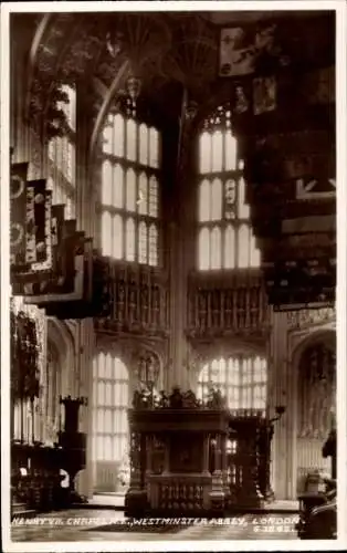 Ak City of Westminster London England, Westminster Abbey, Heinrich VII. Kapelle