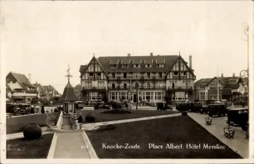 Ak Zoute Knokke Heist Westflandern, Place Albert, Hotel Memlinc