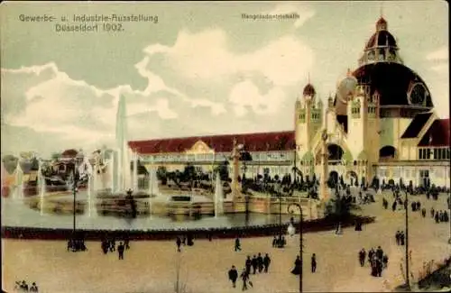 Ak Düsseldorf am Rhein, Industrie und Gewerbeausstellung 1902, Hauptindustriehalle