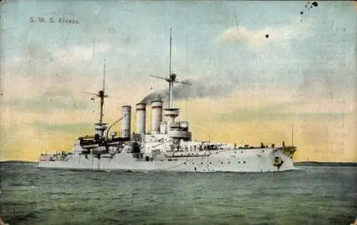 Ak Deutsches Kriegsschiff, SMS Elsass, Kaiserliche Marine